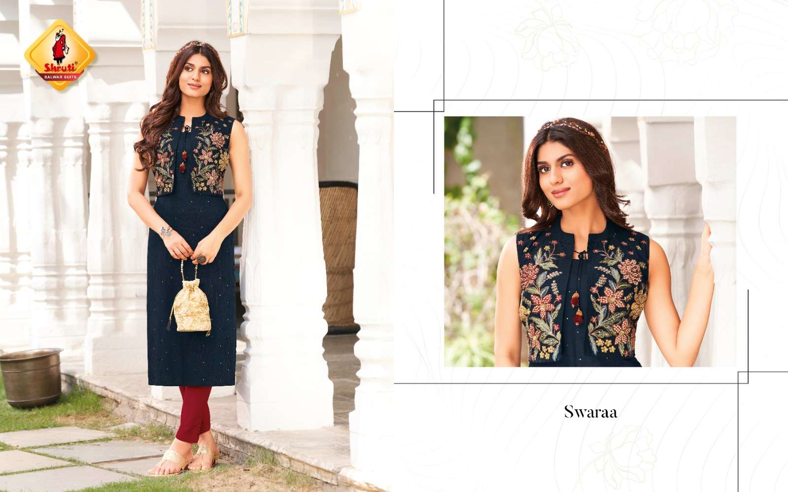 KKASHISH VOL 30  PURE COTTON LINEN WITH DIFFERENT TYPES OF STYLISH EMBROIDERY WORK KURTI BY SHRUTI SUITS BRAND SWARRA